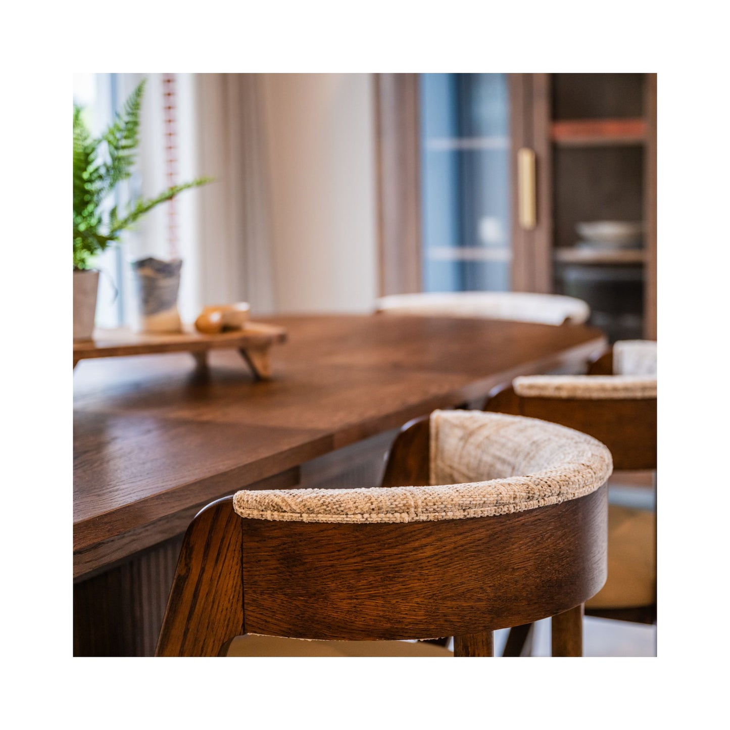 Danu Dining Chair in Truffle Fabric Combination