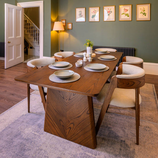 Tara 2200 Red Oak Table with Trestle Leg