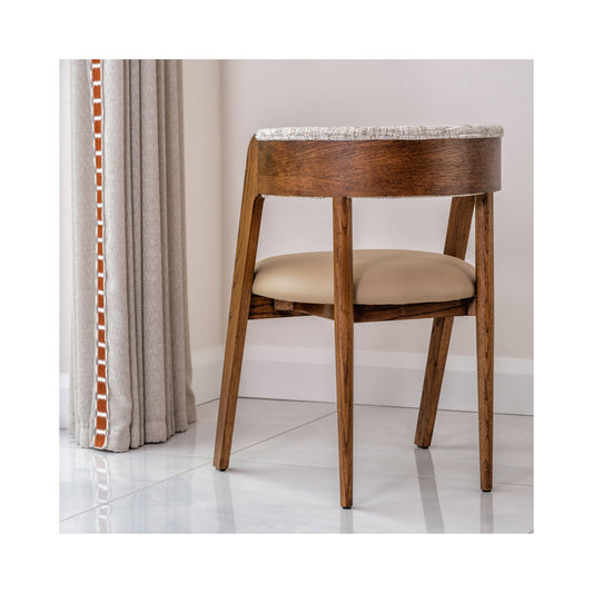 Danu Dining Chair in Truffle Fabric Combination