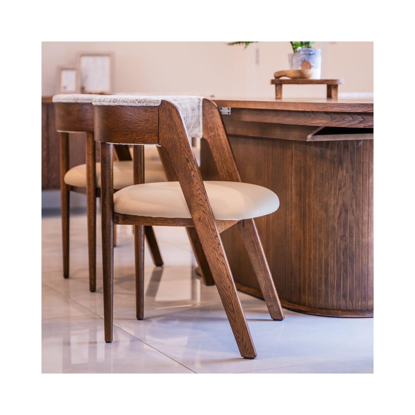 Danu Dining Chair in Truffle Fabric Combination