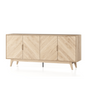 natural wood 4 door sideboard