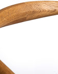 Chair 04 - Solid Oak Chair with curved back rest and Upholstered Seatpad-Natural