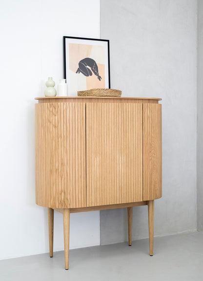 Mil 3 Door Highboard-Natural